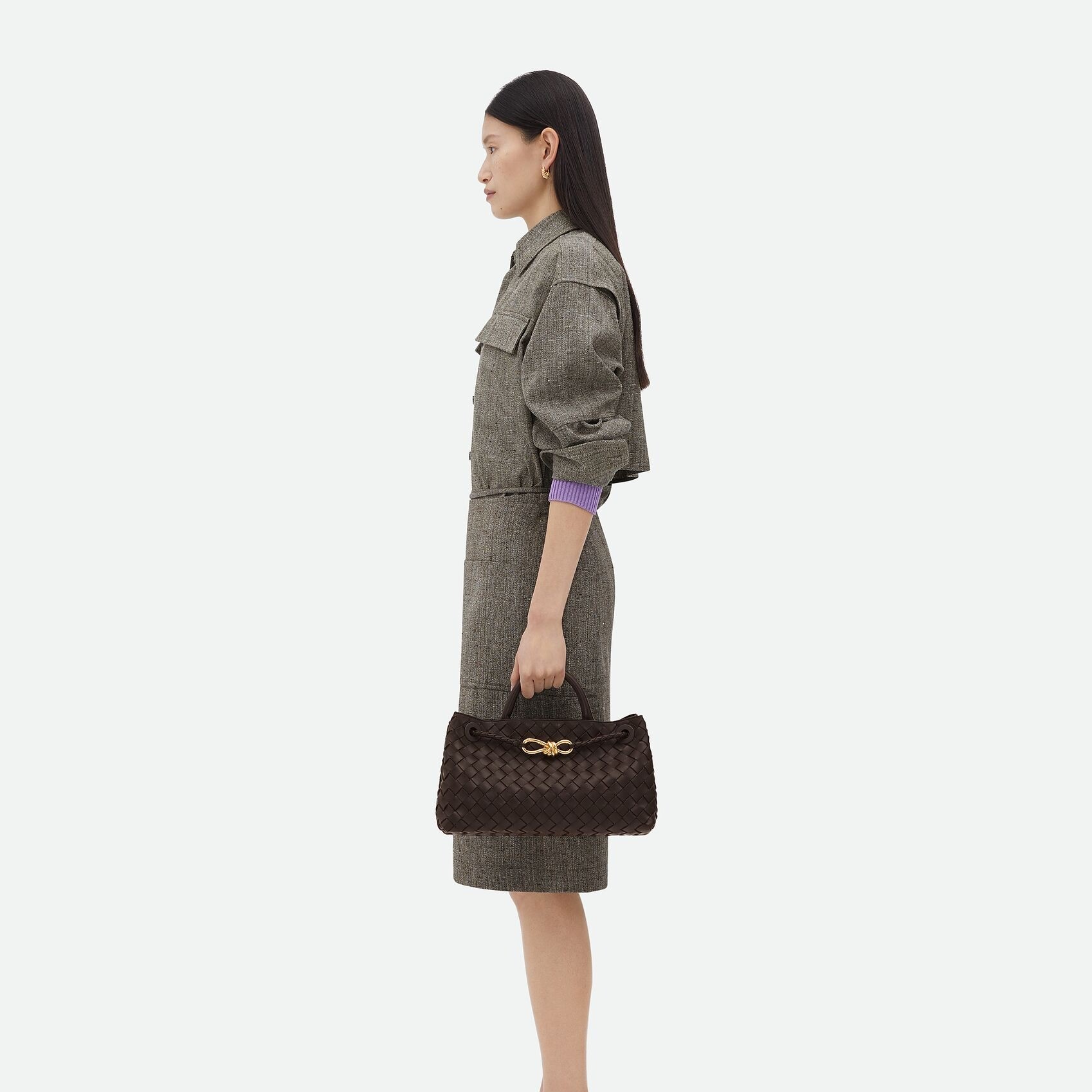 [True-to-ORIGINAL] B0tt*ga Ven*ta East-West Andiamo Fondant For Women 29cm/11.4in 766010VCPP12272