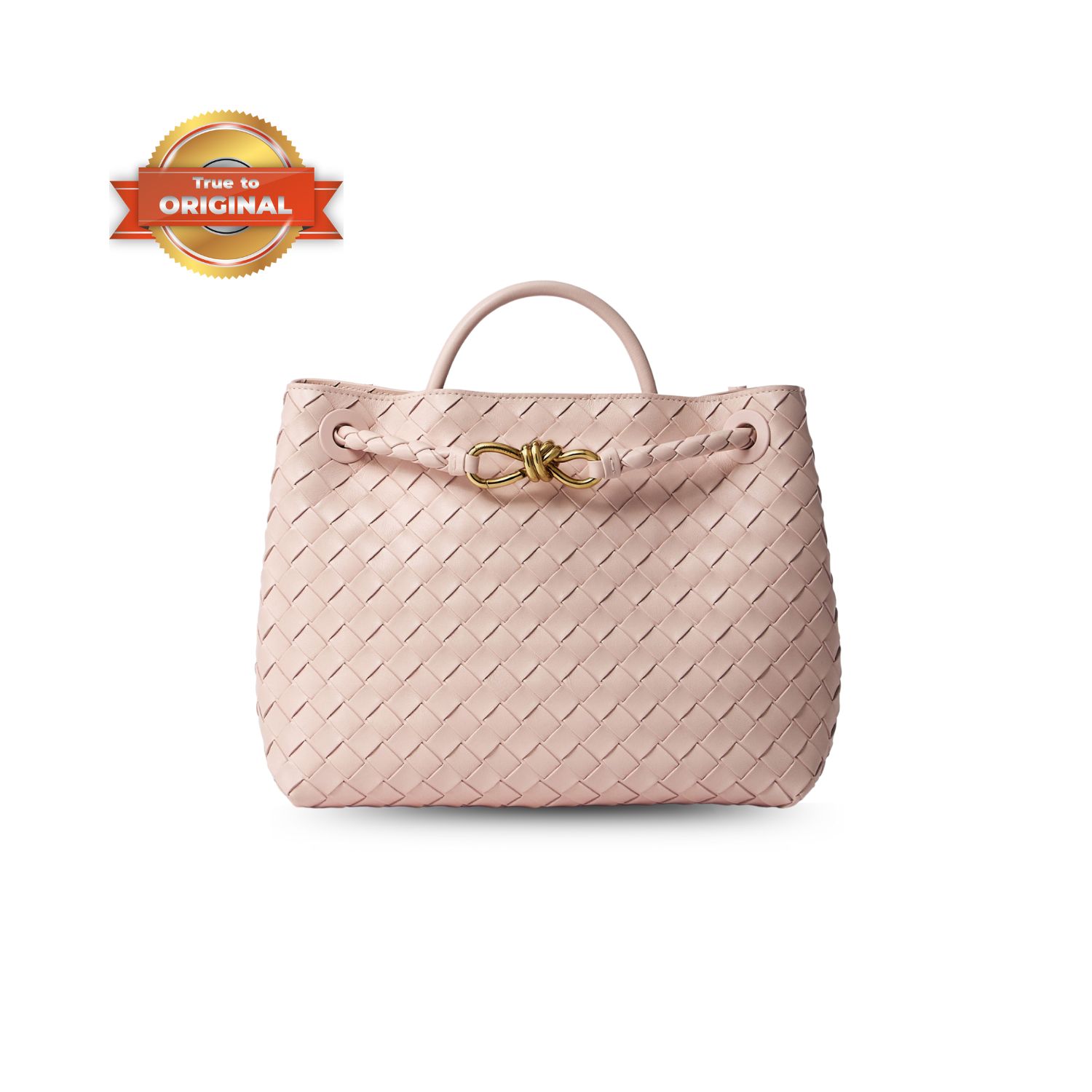 [True-to-ORIGINAL] B0tt*ga Ven*ta Medium Andiamo With Chain Bag Pink 32cm/12.6in – 766016VCPP16814