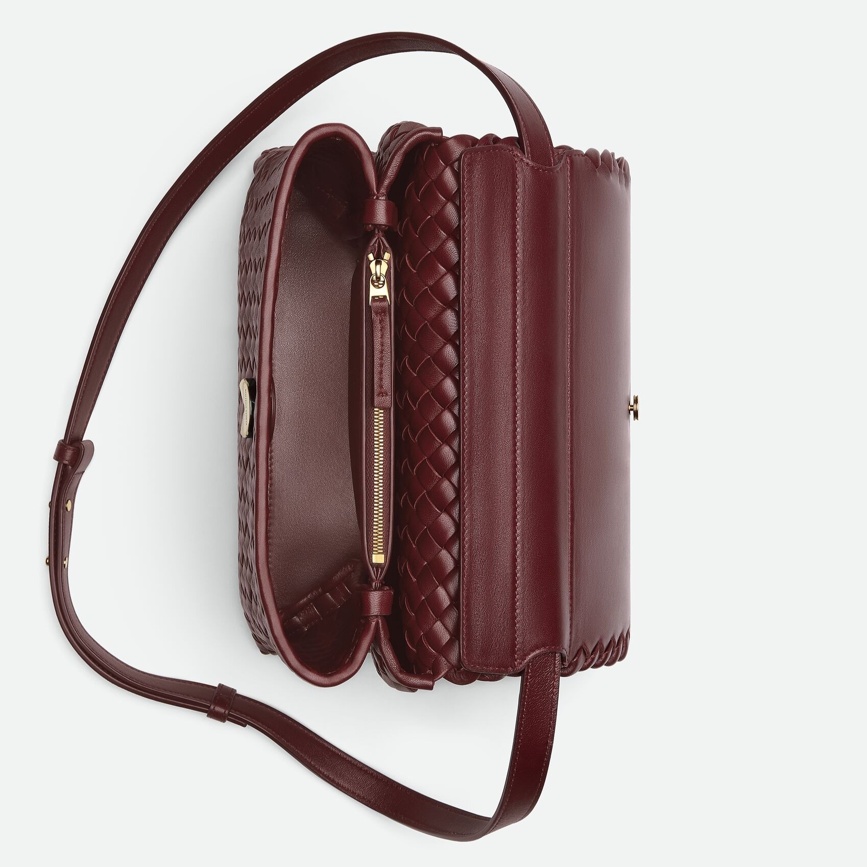 [True-to-ORIGINAL] B0tt*ga Ven*ta Patti Shoulder Bag Cherry For Women 26cm/10.2in 776783V3RG16413