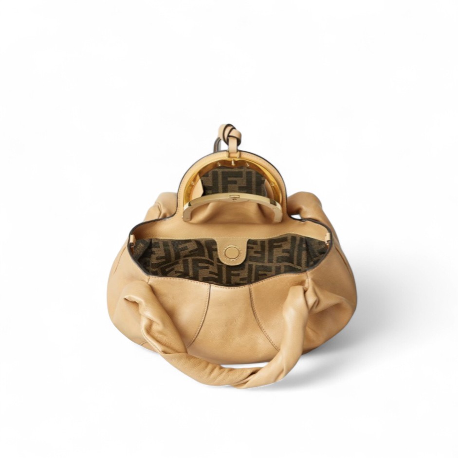 [True-to-ORIGINAL] F**di Spy Small Bag Beige For Women 12.6in/32cm 8BR838AYCTF1I73