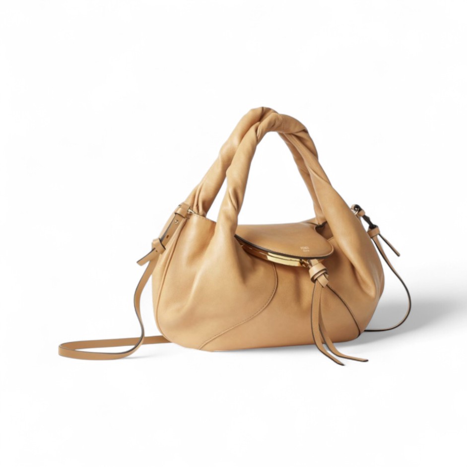 [True-to-ORIGINAL] F**di Spy Small Bag Beige For Women 12.6in/32cm 8BR838AYCTF1I73