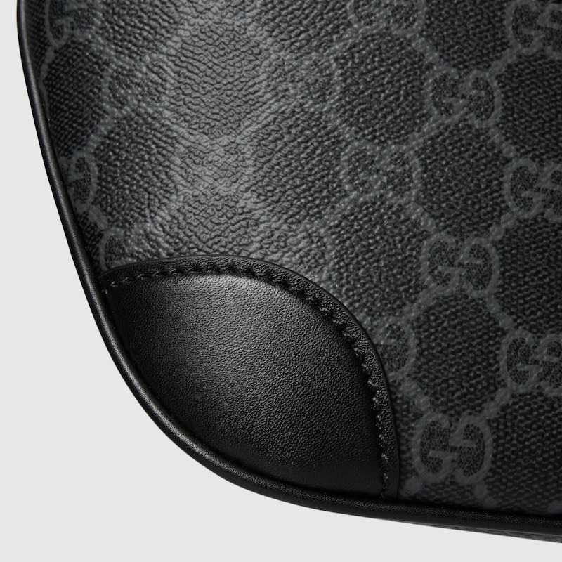 [True-to-ORIGINAL] Gvc*1 GG Emblem Small Belt Bag Black For Men 23cm/9.1in 821165 FAED9 1000