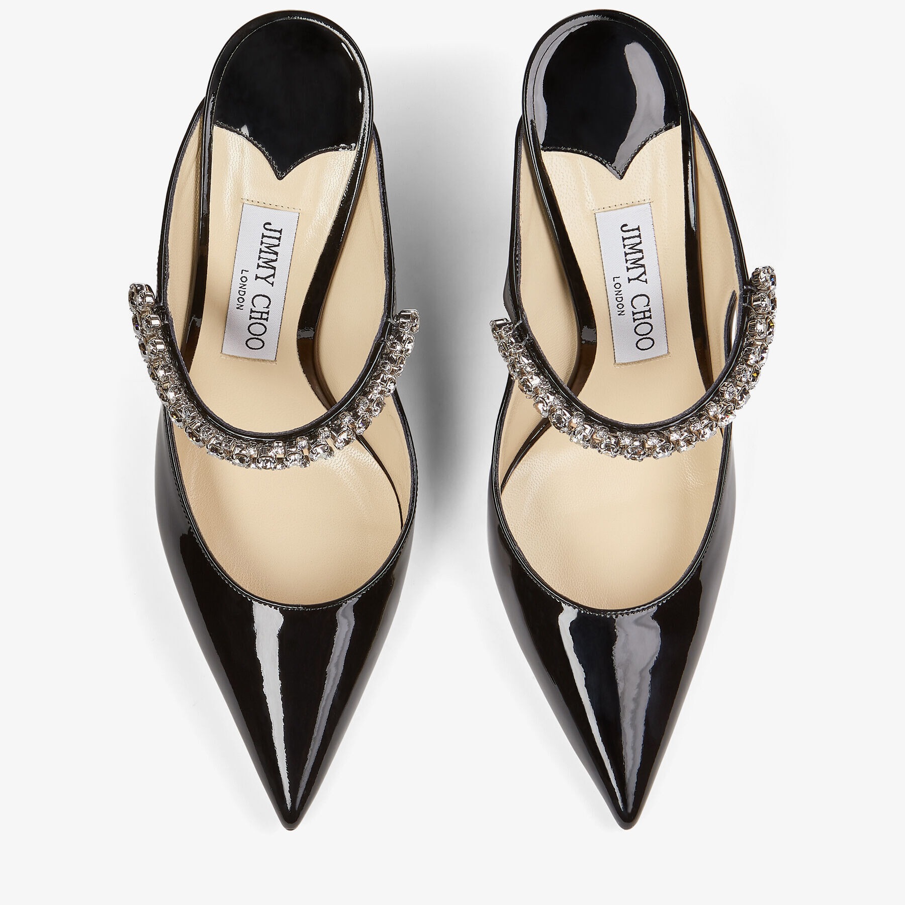 J1m*y Ch00 Bing 100 Mules Black For Women BING100PAT