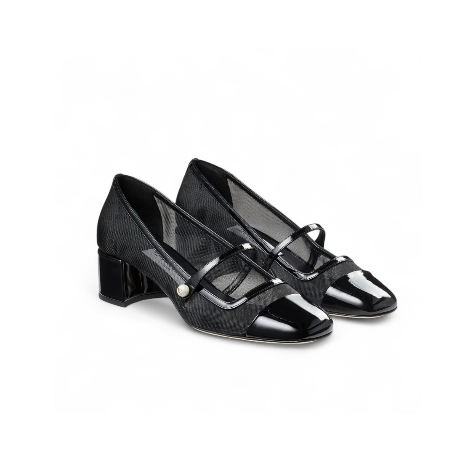 J1m*y Ch00 Elisa 45 Mesh Pumps Black For Women ELISA45TNX
