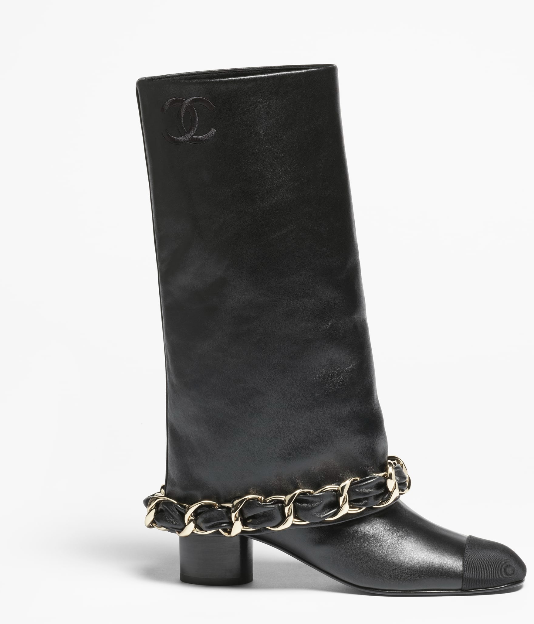 Ch**el High Boots Black 50mm For Women – G46677-B21755-94305