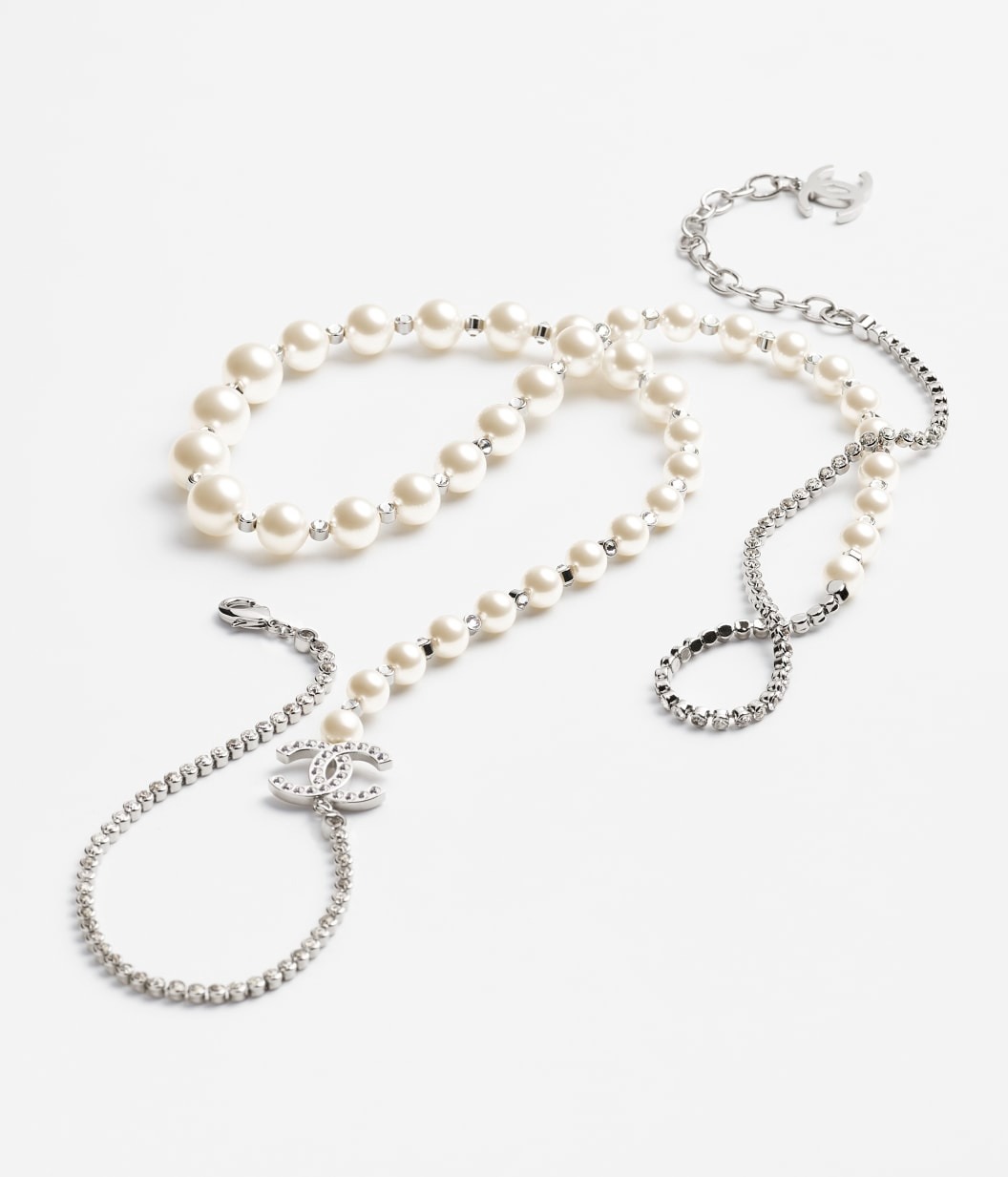 Ch**el Long Necklace Silver For Women – ABG212-B21704-U2865