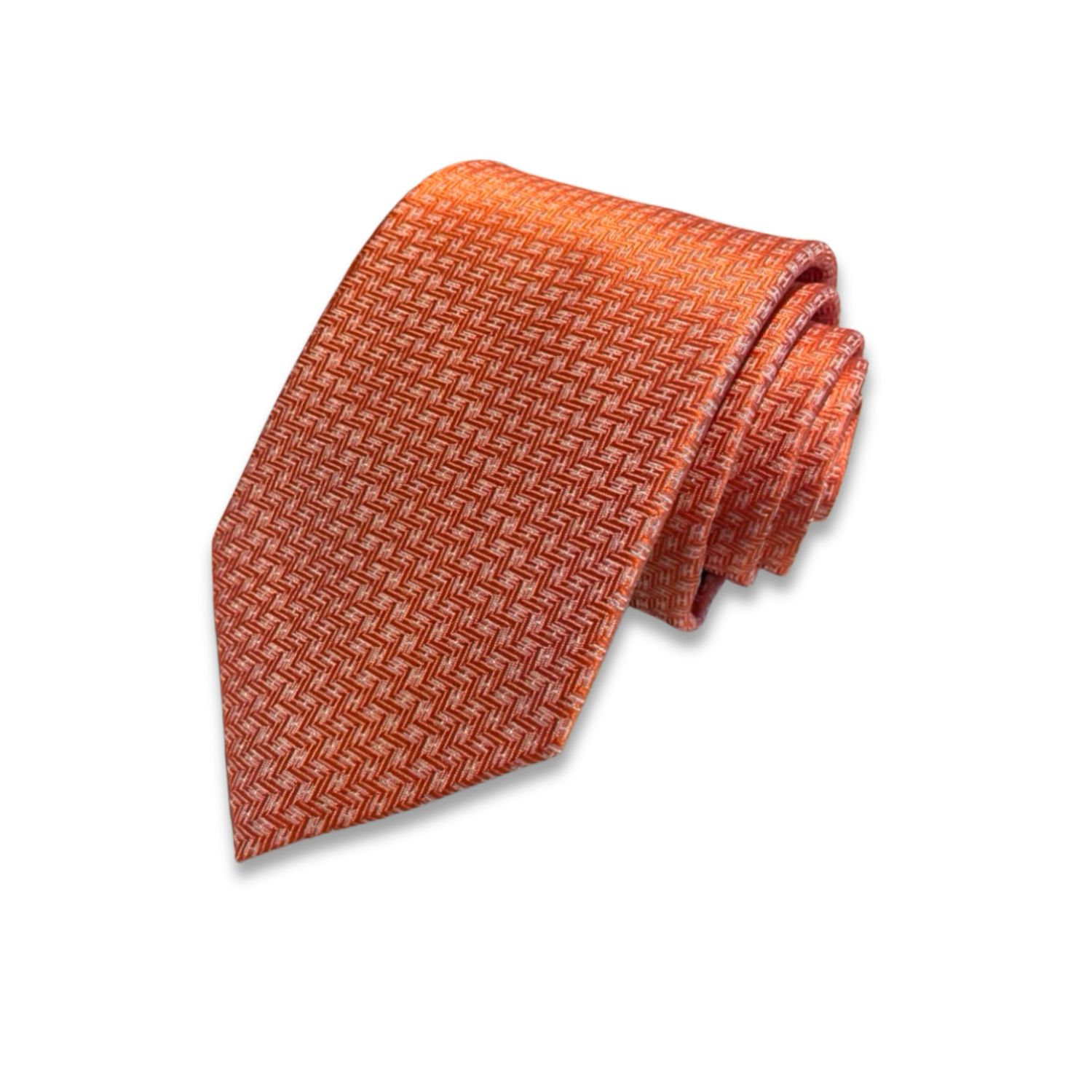 H**me5 Elegent Orange Silk Tie For Men