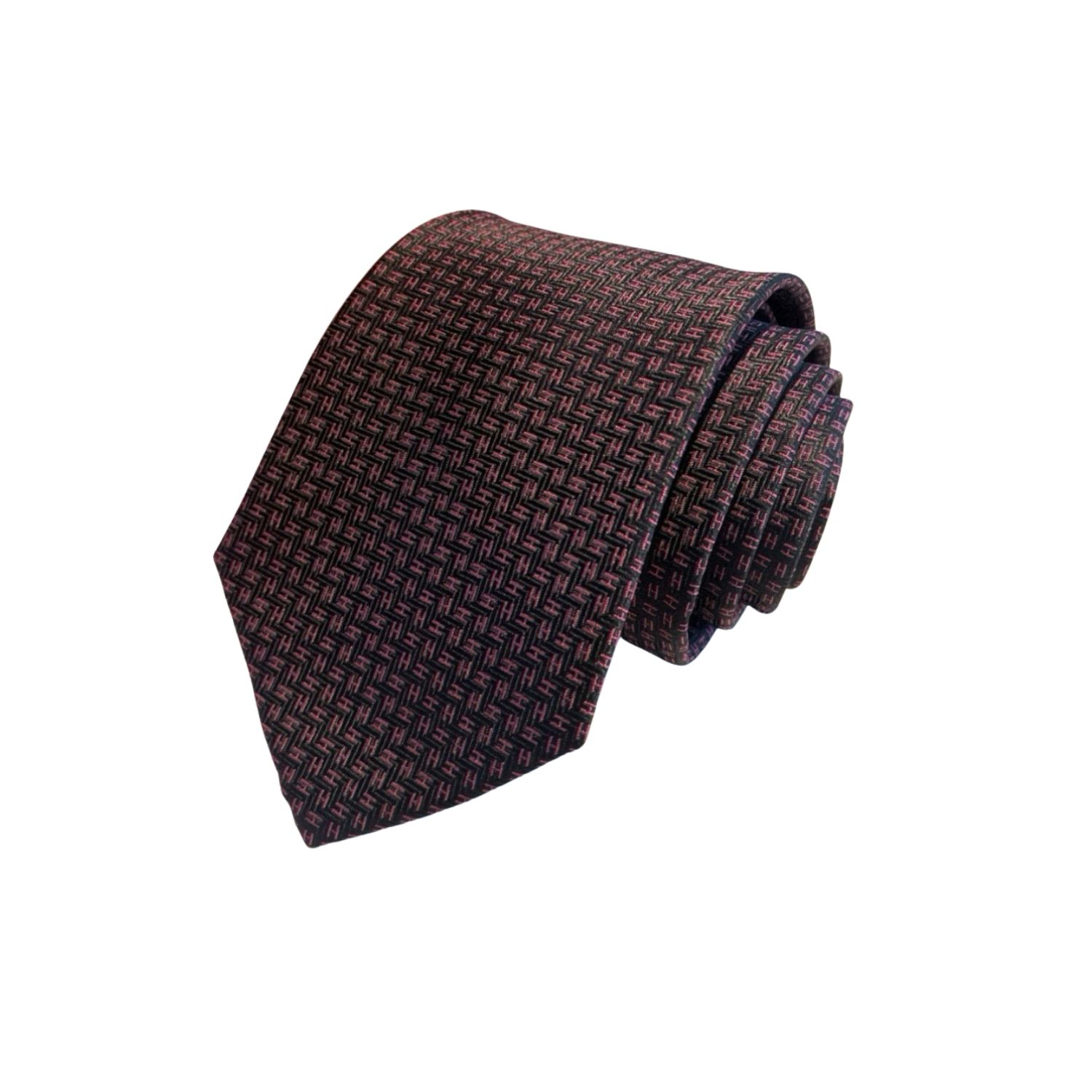 H**me5 Elegent Burgundy Silk Tie For Men