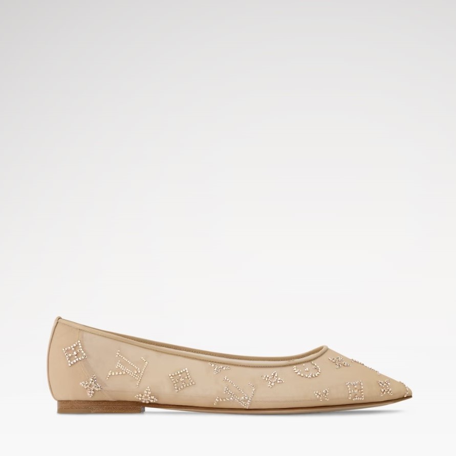 L0vis Vvtt0n Gala Flat Ballerina Nude Beige For Women 1AIDQS