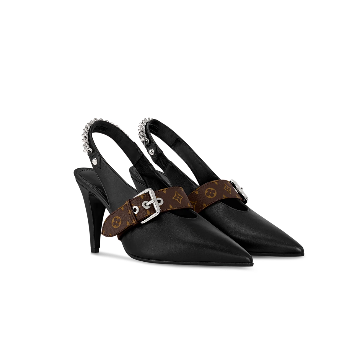 L0vis Vvtt0n LV Vibe Slingback Pump Black For Women 1AHL47