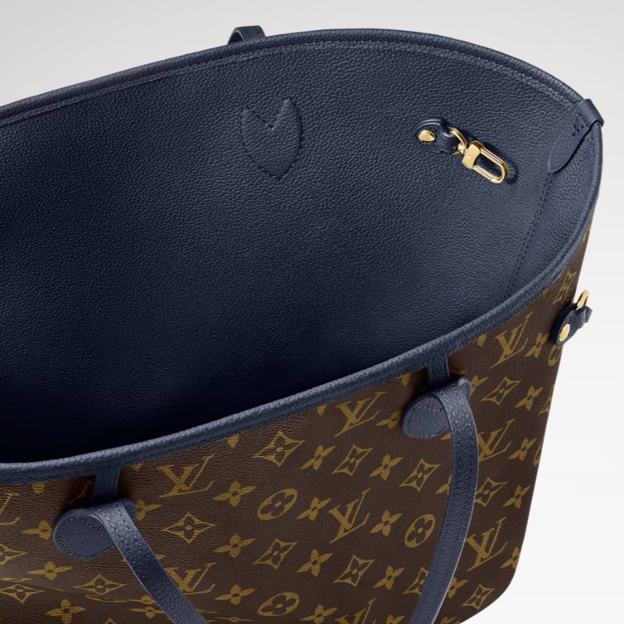 L0vis Vvtt0n Neverfull Inside Out MM Navy For Women 12.2in/31cm M14994