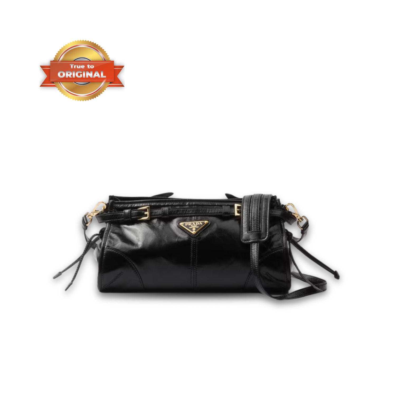 [True-to-ORIGINAL] Pra*a Bonnie Small Shoulder Bag Black 26cm/10in – 1BH215_2CYR_F0002_V_OOO