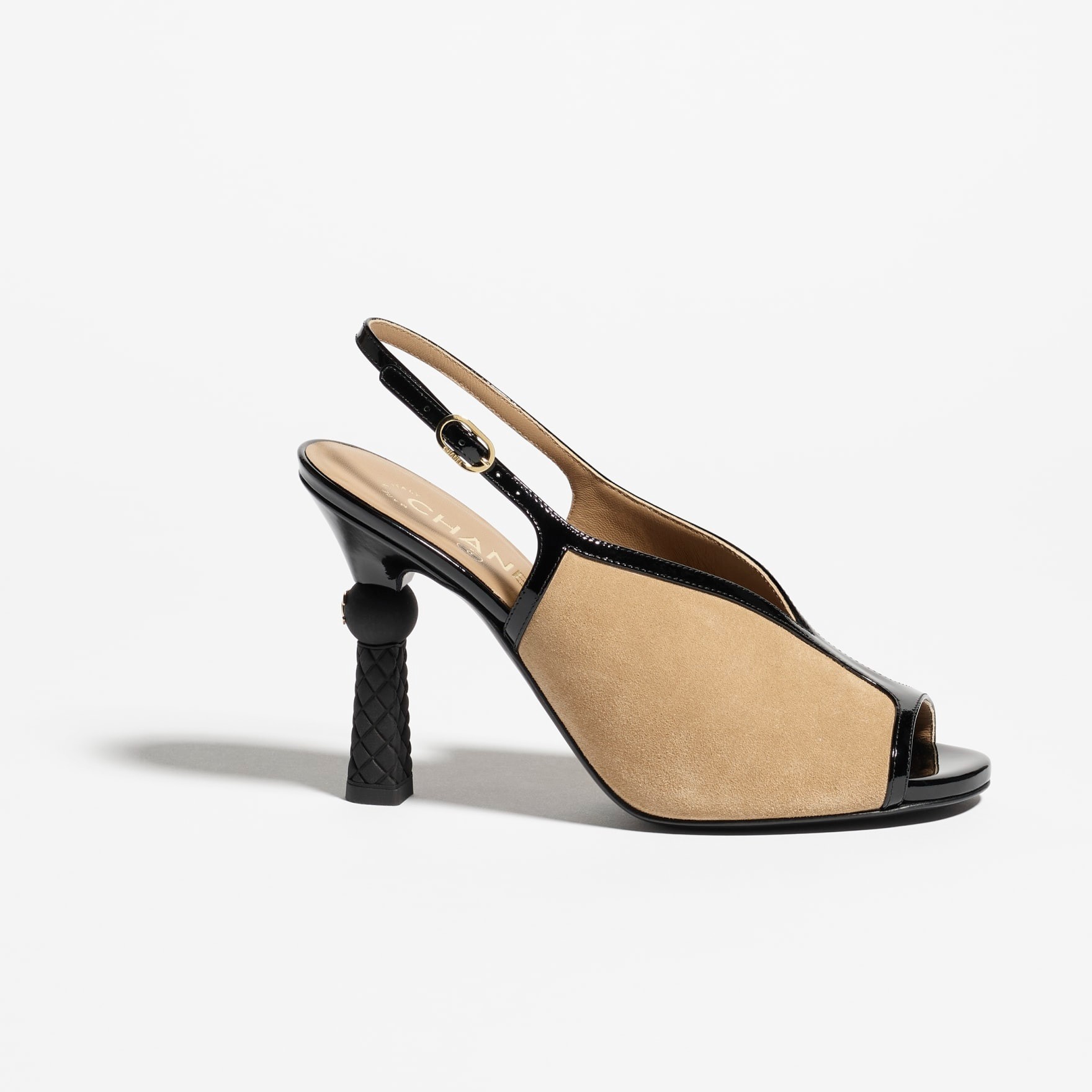 Ch**el Suede Sandals Beige/Black For Women G46538-B20969-U1768