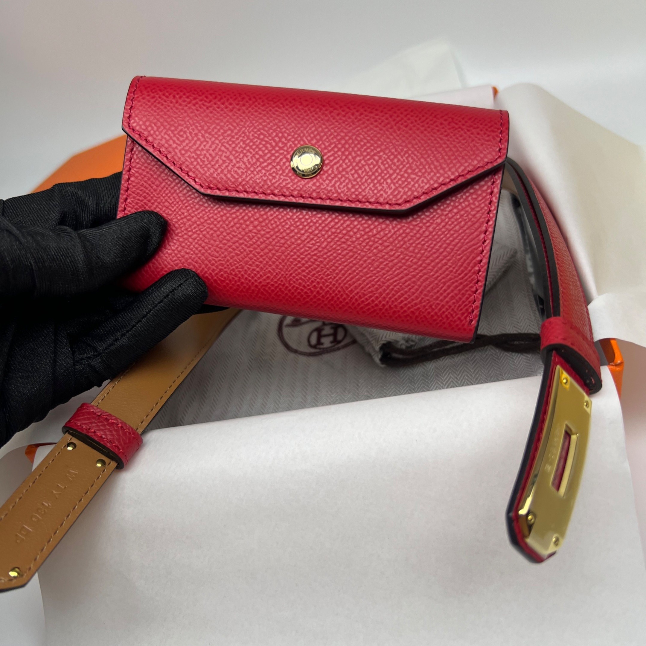 H**me5 Kelly Pocket 18 Belt Rouge Radieux For Women H081120CCO5