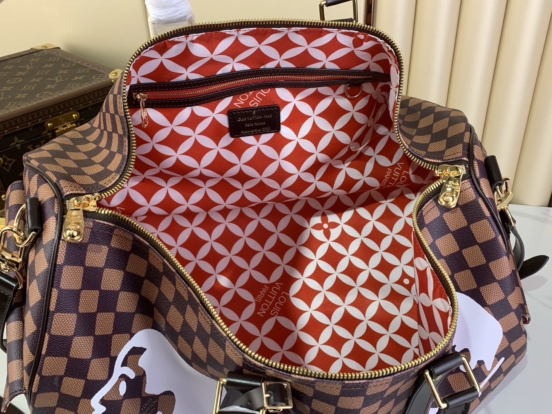 L0vis Vvtt0n Keepall Bandoulière 50 Damier Bag Brown 50cm/20in – N40799