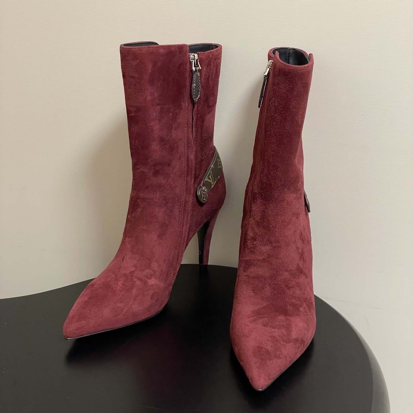 L0vis Vvtt0n Legacy Ankle Boots Bordeaux Red For Women 1AIDZH