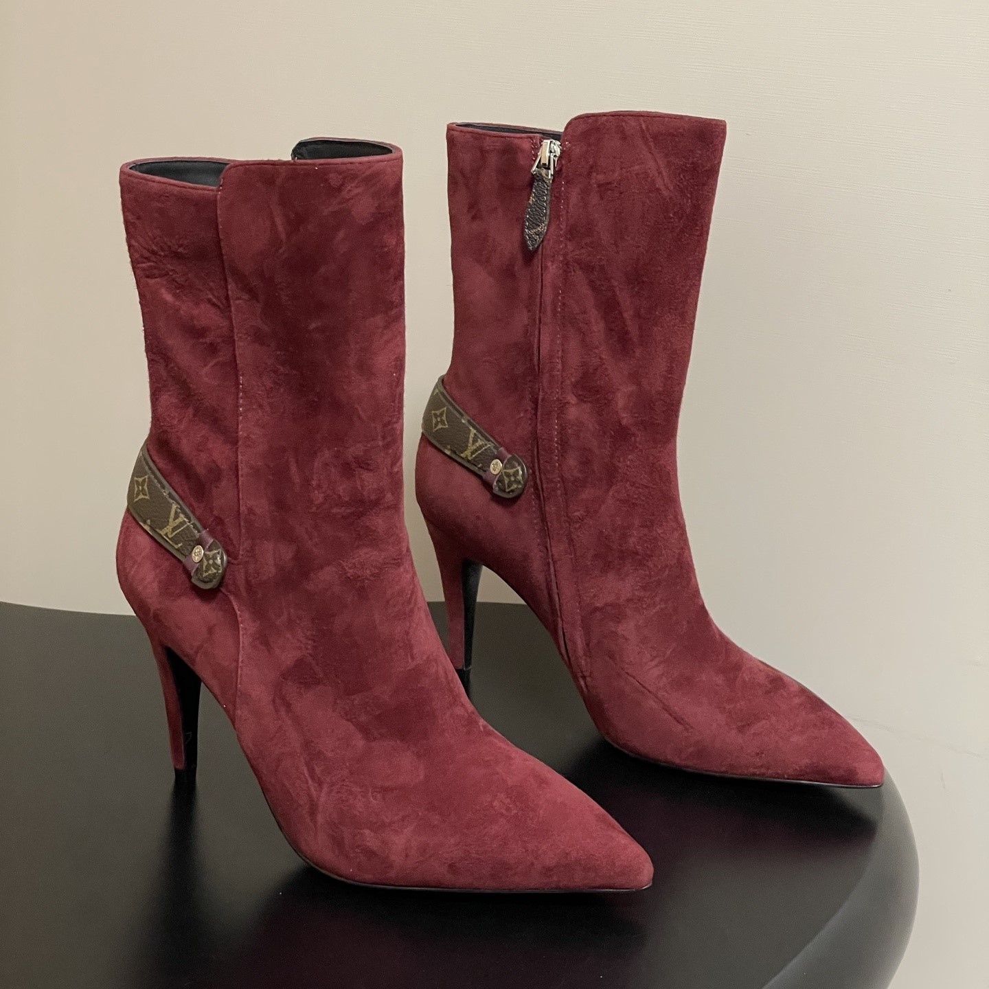 L0vis Vvtt0n Legacy Ankle Boots Bordeaux Red For Women 1AIDZH