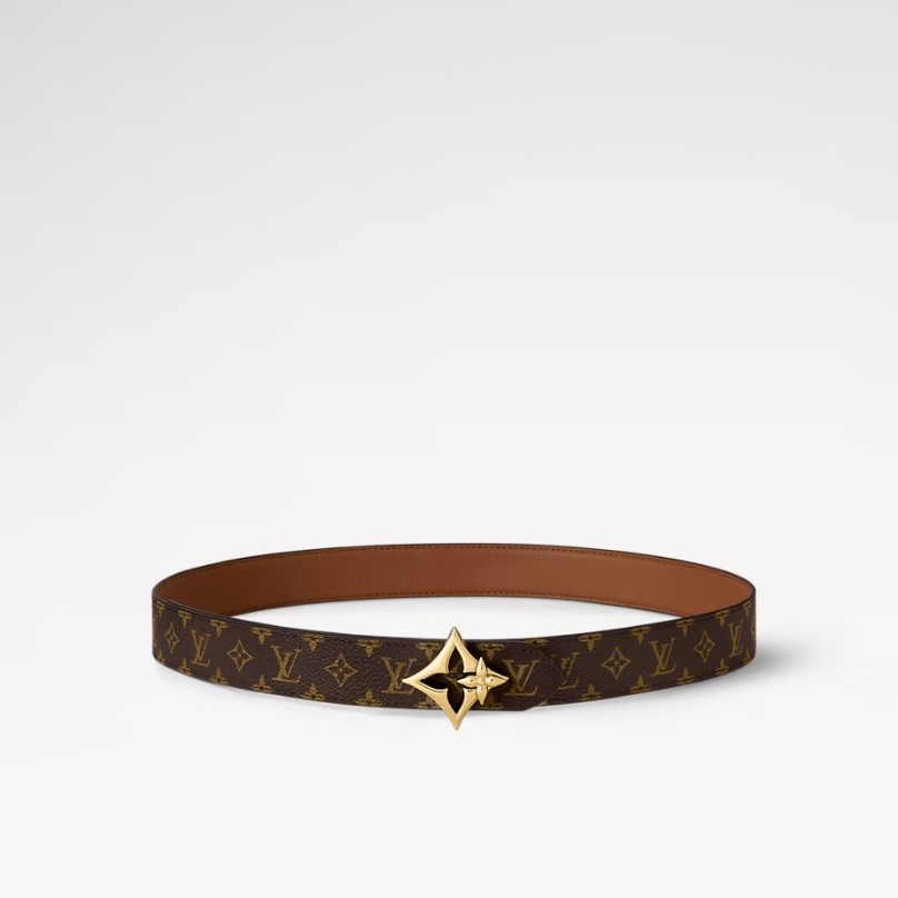 L0vis Vvtt0n LV Flowergram 30mm Reversible Belt Cognac For Women M4392U