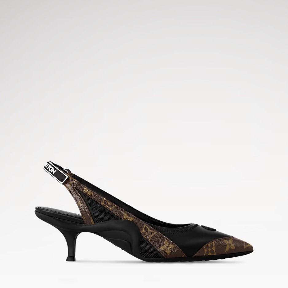 L0vis Vvtt0n LV Vibe Slingback Pump Black For Women 1AAW7G