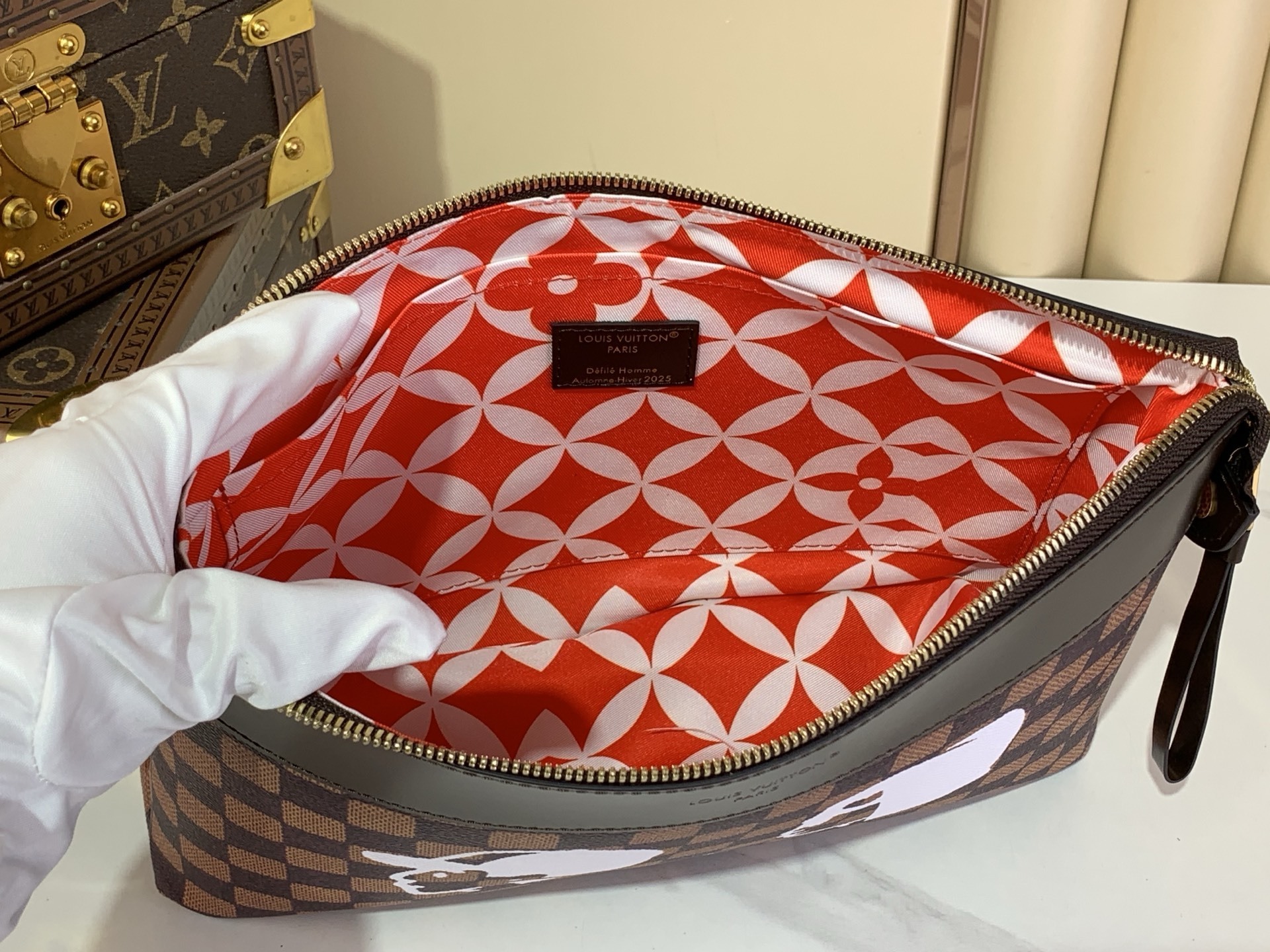 L0vis Vvtt0n Pochette Damier Bag Brown 30cm/11.8in