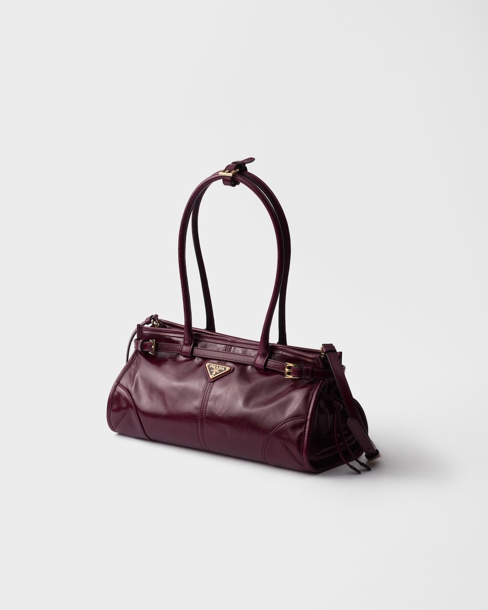 [True-to-ORIGINAL] Pra*a Bonnie Medium Shoulder Bag Burgundy 32cm/13in – 1BA426_2CYR_F0LV7_V_MOO