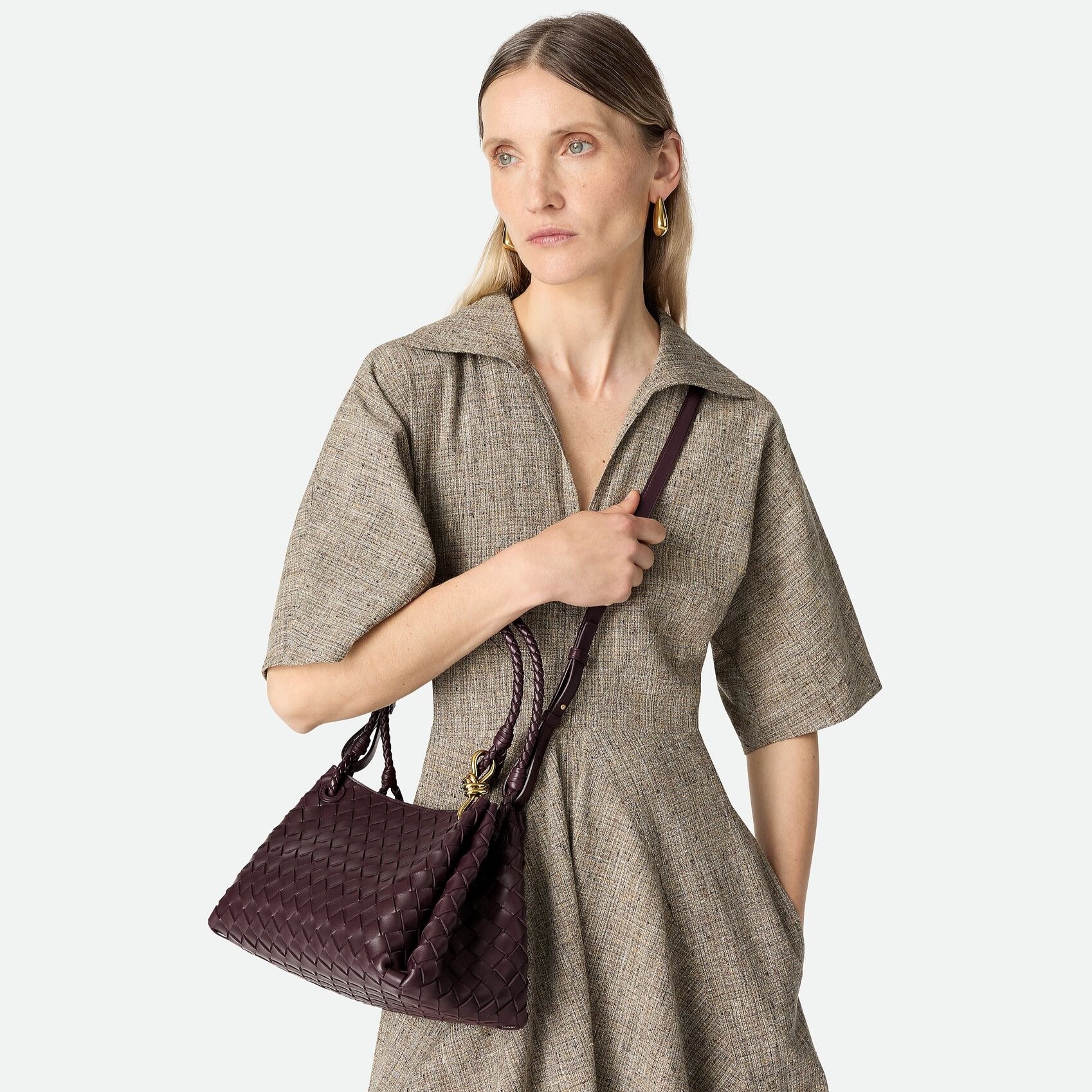 [True-to-ORIGINAL] B0tt*ga Ven*ta Medium Parachute Dark Barolo For Women 29.5cm/11.6in 835921VCPPT2264
