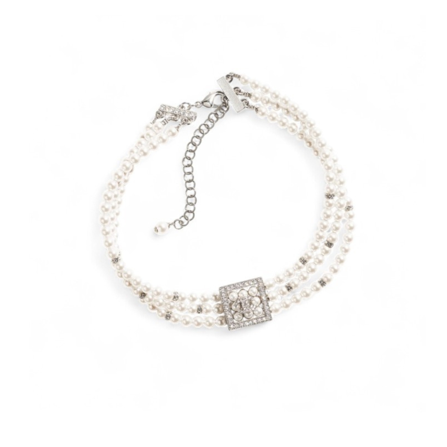 Ch**el Pearl Rhinestone Necklace For Women ABD448-B16782-NY391