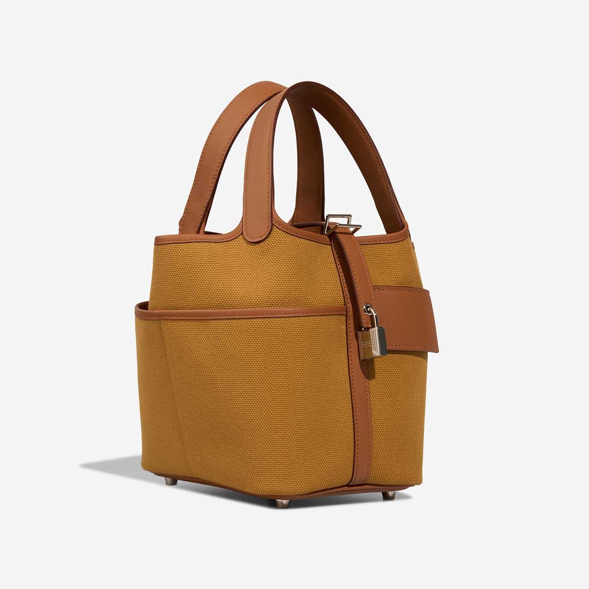 [True-to-ORIGINAL] H**me5 Picotin Lock 18 Pocket Bag Desert For Women 7.1in/18cm H083189CKBD