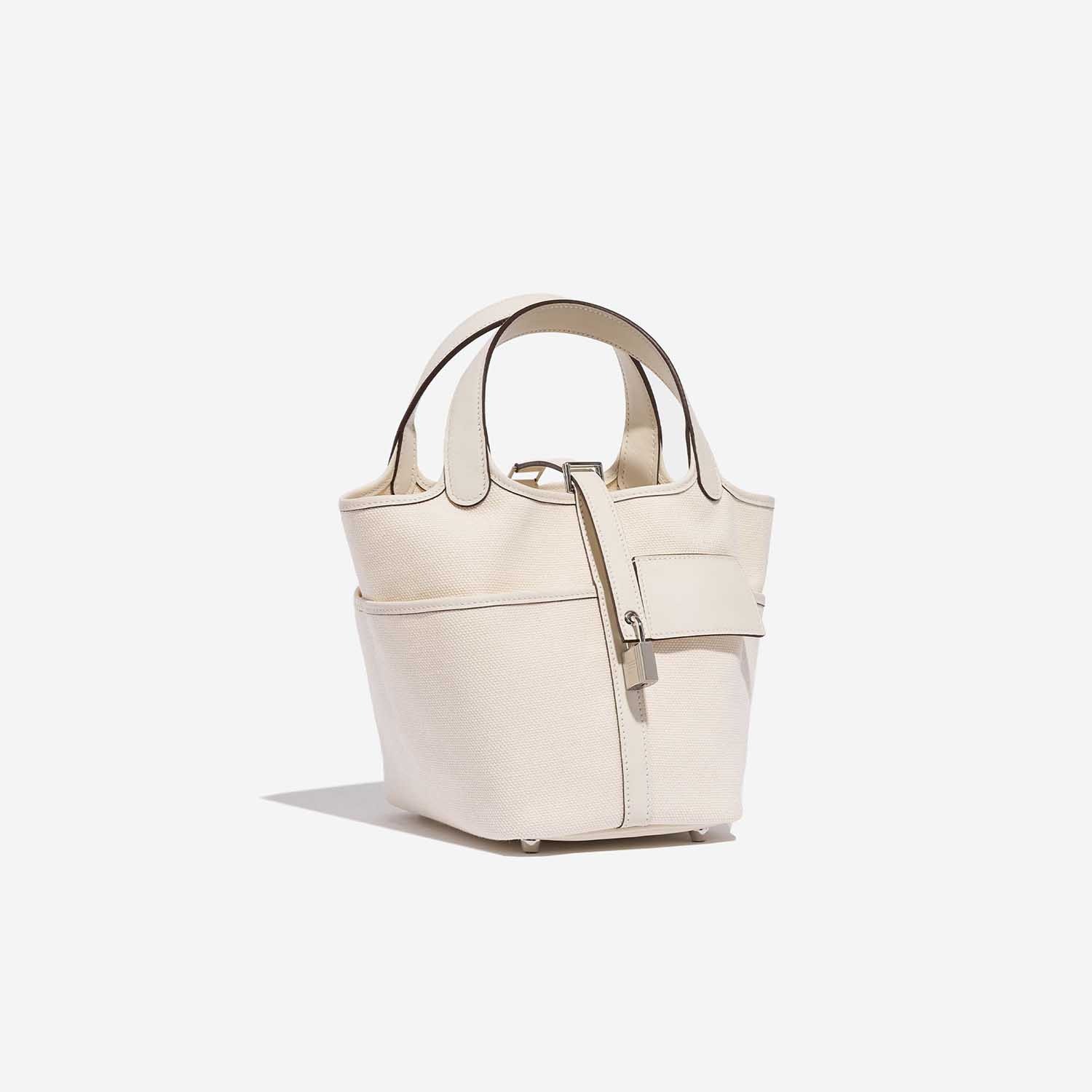 [True-to-ORIGINAL] H**me5 Picotin Lock 18 Pocket Bag White For Women 7.1in/18cm