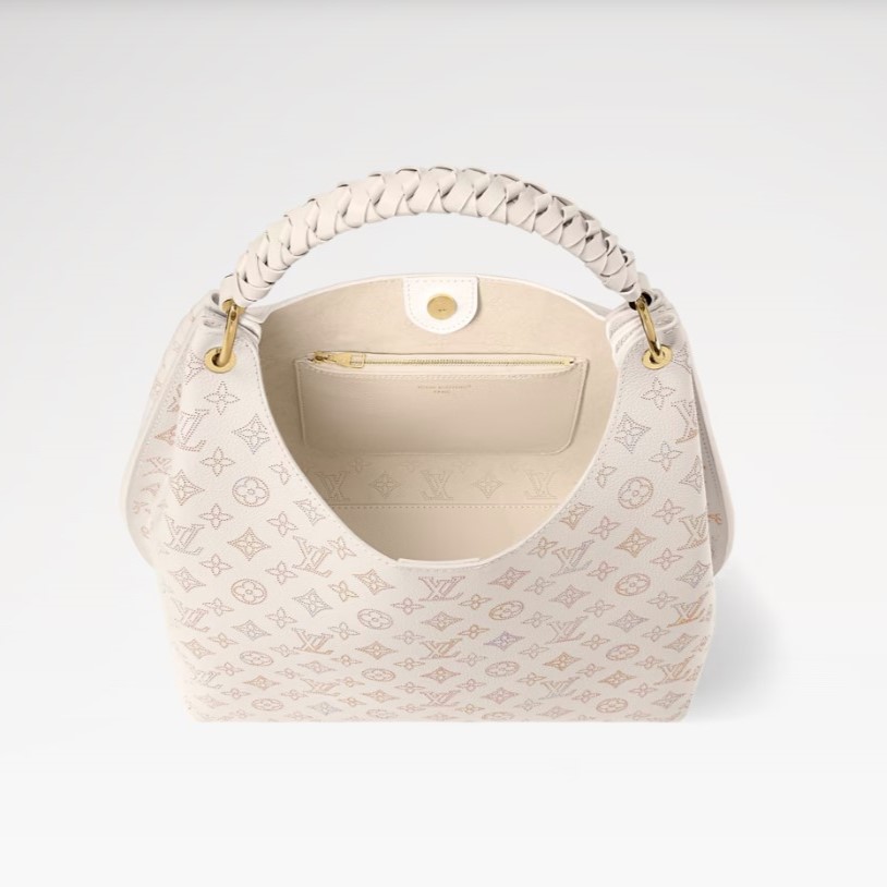 [True-to-ORIGINAL] L0vis Vvtt0n Carmel Mahina Handbag Dream Cream For Women 35cm/13.8in M25894