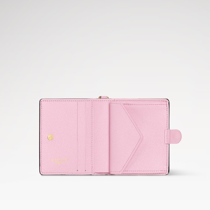 L0vis Vvtt0n LV Charms Pocket Wallet Monogram/Pink For Women 3.9in/10cm M14718