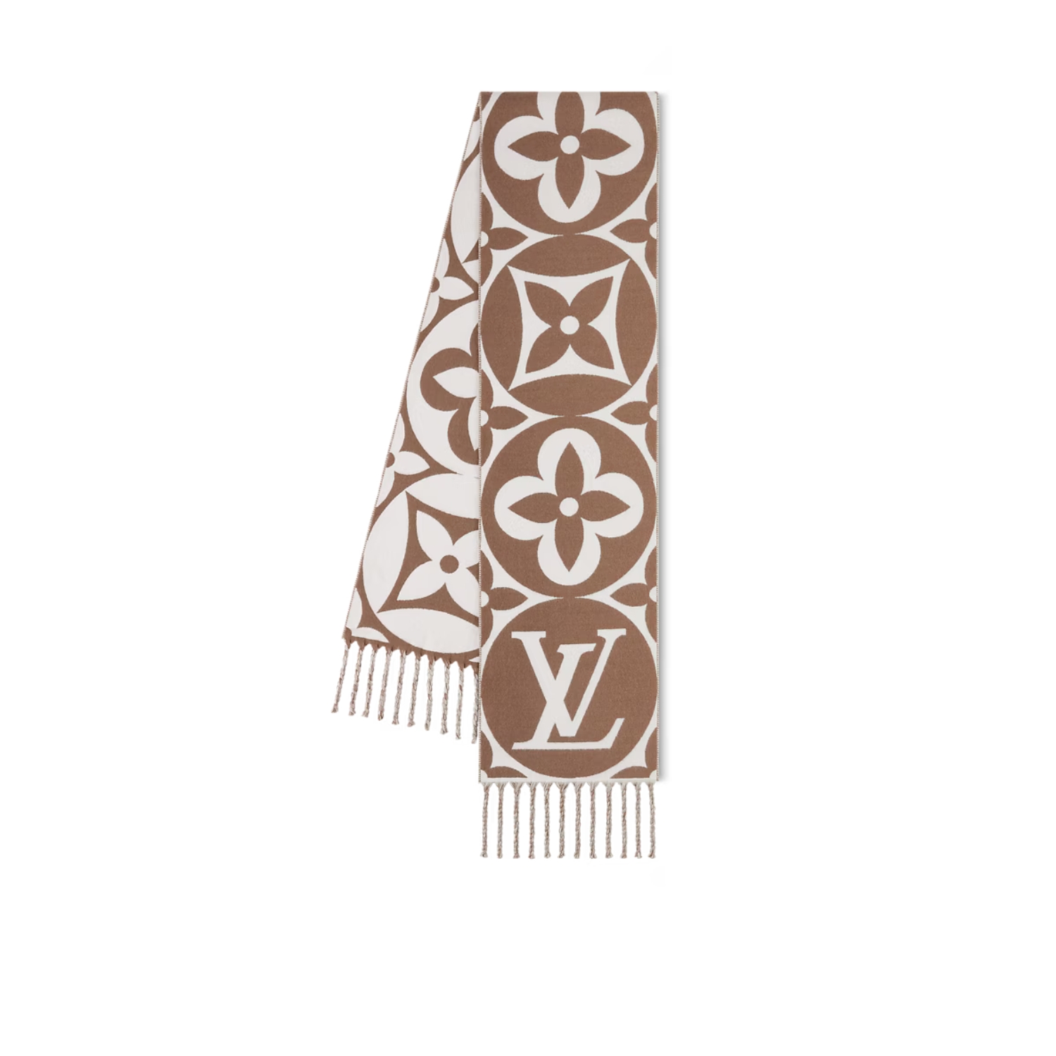 L0vis Vvtt0n LV Medallion Scarf Brown 92.5in/235cm M94853