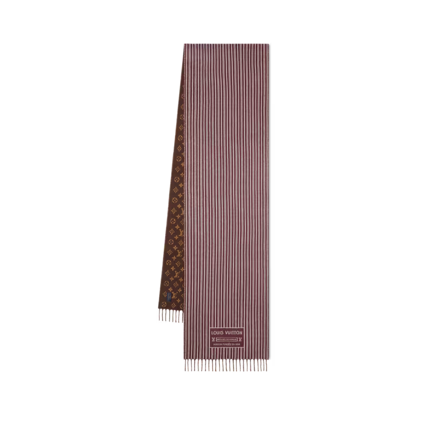 L0vis Vvtt0n My Neverfull Scarf Brown/Burgundy 94.5in/240cm M96732