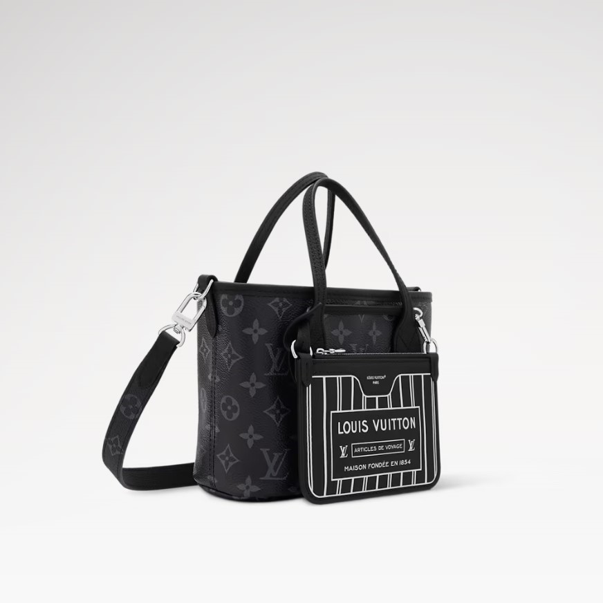 L0vis Vvtt0n Neverfull Bandoulière Inside Out BB Black For Women 10.4in/26cm M15210