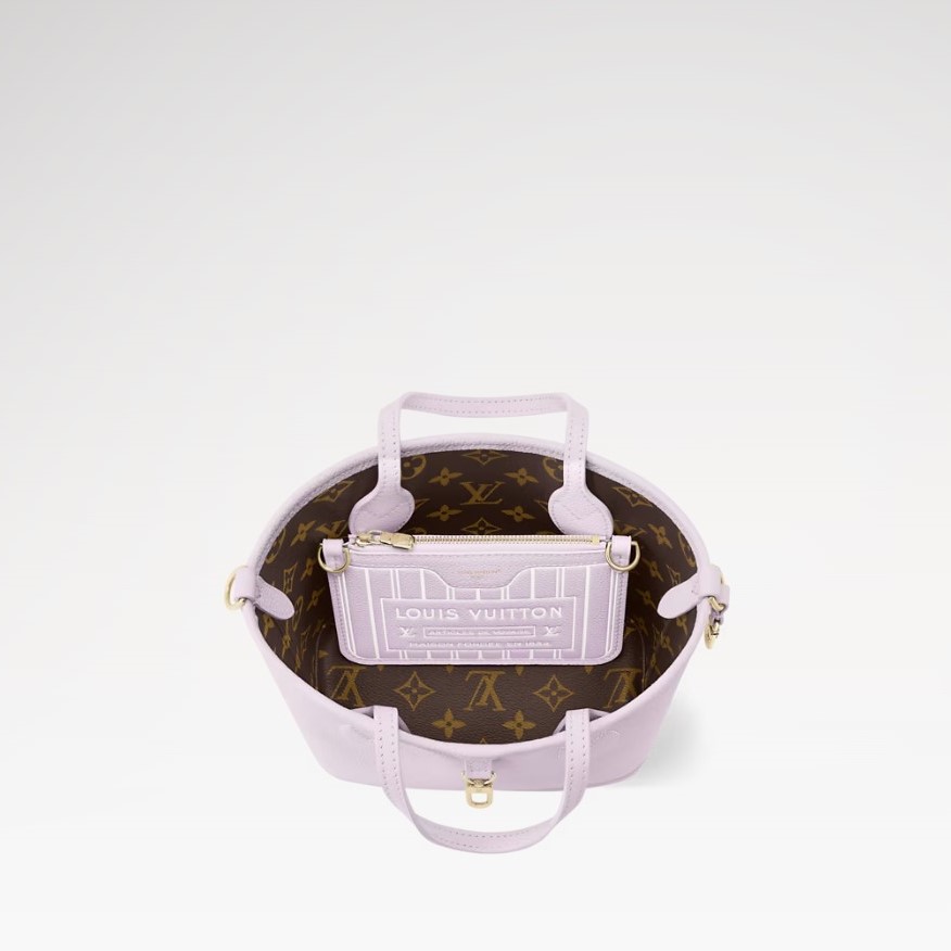[True-to-ORIGINAL] L0vis Vvtt0n Neverfull Bandoulière Inside Out BB Misty Lilac For Women 26cm/10.4in M25656
