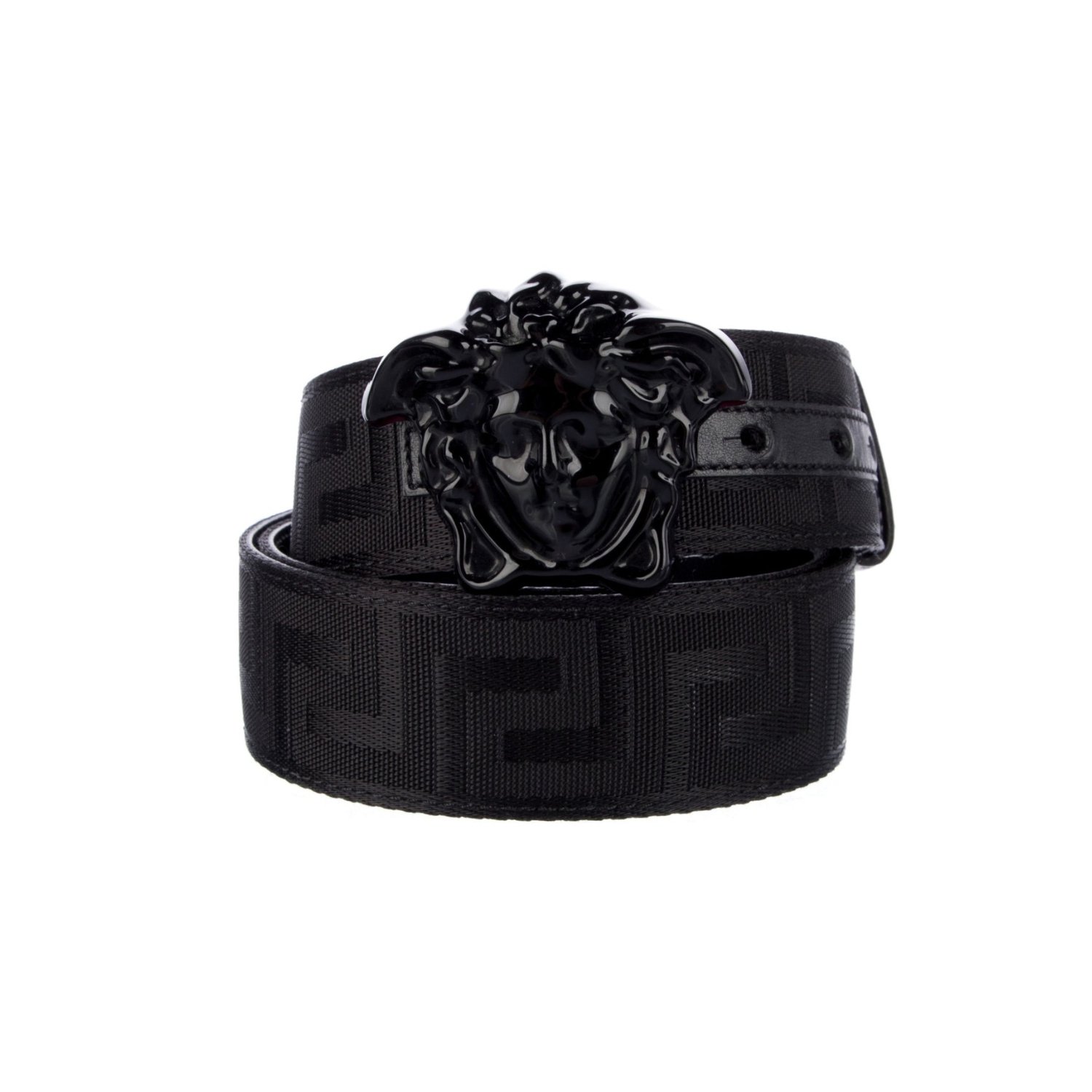 Versace Greca La Medusa Belt Black 4cm For Men