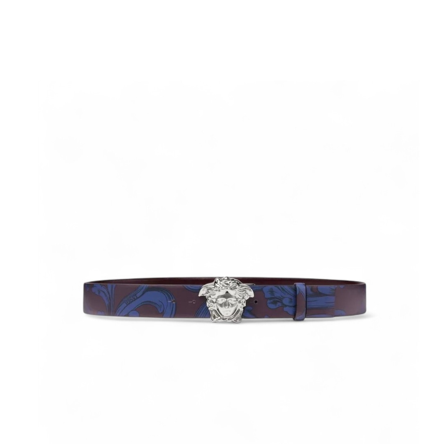 Versace La Medusa Barocco Reversible Belt Burgundy/Blue 4cm For Men DCU6705-1A13469_DC7_100_5R60P