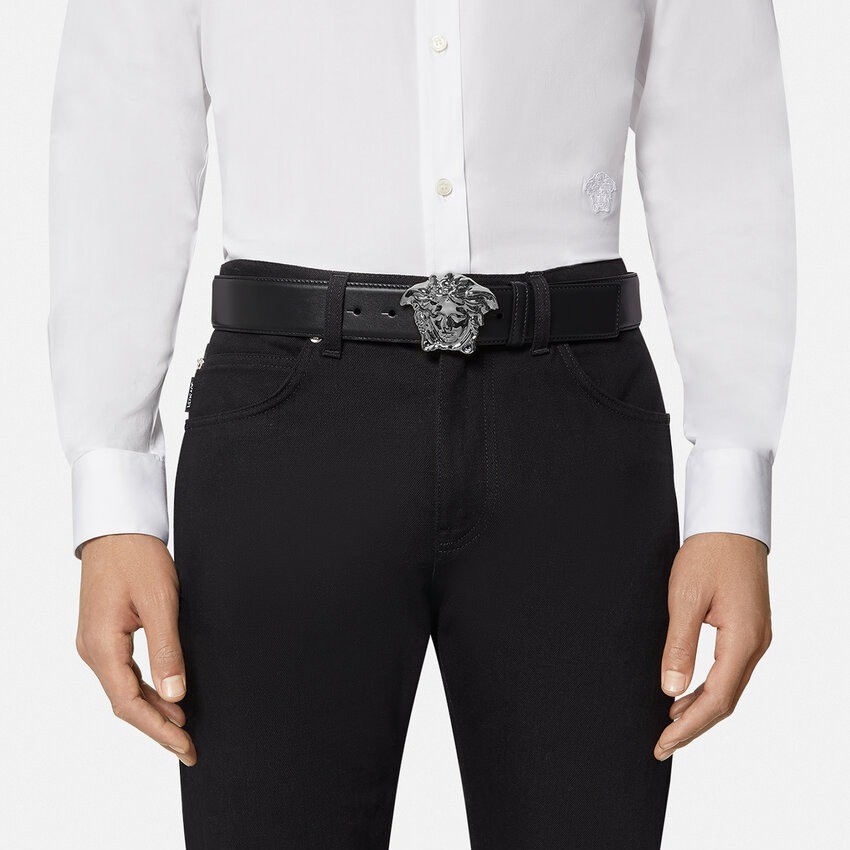 Versace La Medusa Leather Belt 4cm For Men DCU4140-DVTP1_KVO41