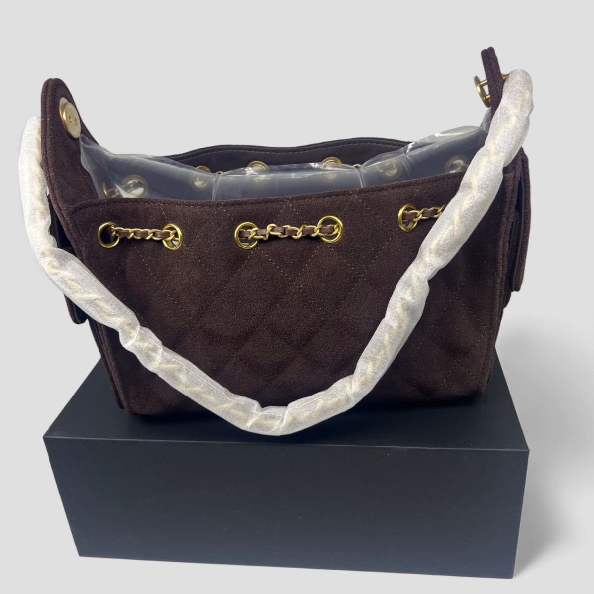 Ch**el 25 Mini Handbag Dark Brown For Women 8.7in/22cm‎ AS5631-B18799-U3950