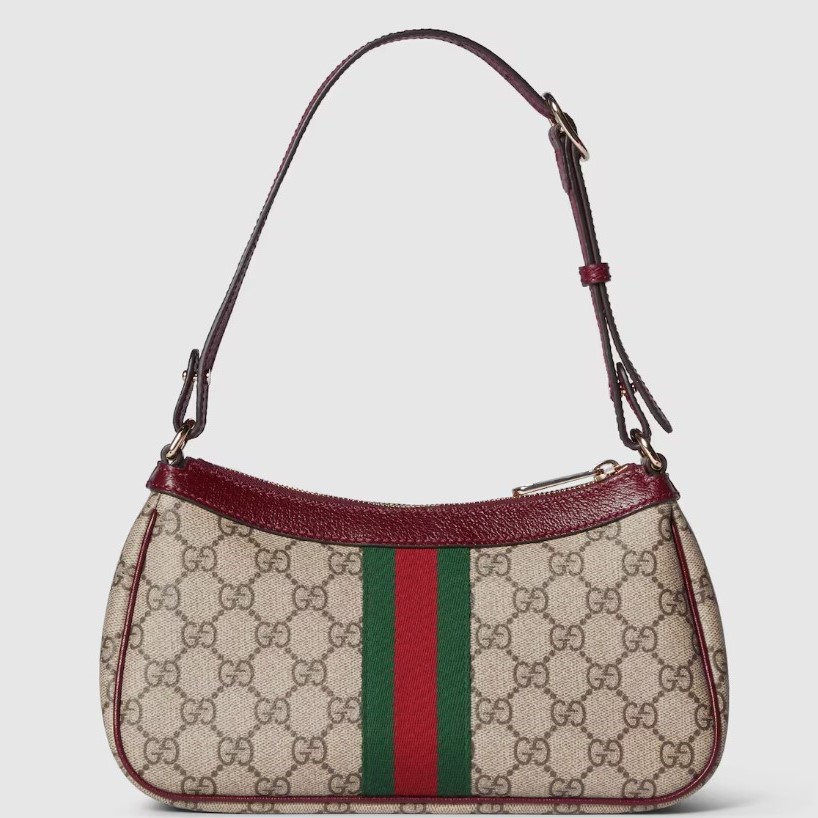 Gvc*1 Ophidia Small Shoulder Bag Beige And Brown GG For Women 10.2in/26cm ‎841341 FAE0J 9789
