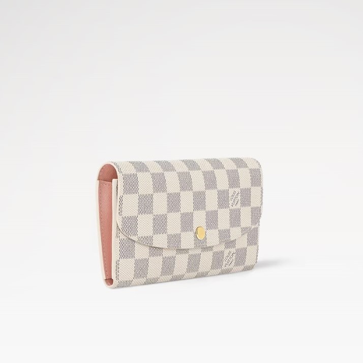 L0vis Vvtt0n Emilie Wallet Damier Azur Canvas For Women 7.5in/19cm N41625