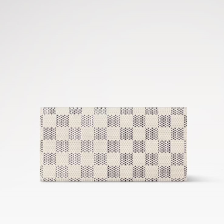 L0vis Vvtt0n Emilie Wallet Damier Azur Canvas For Women 7.5in/19cm N41625