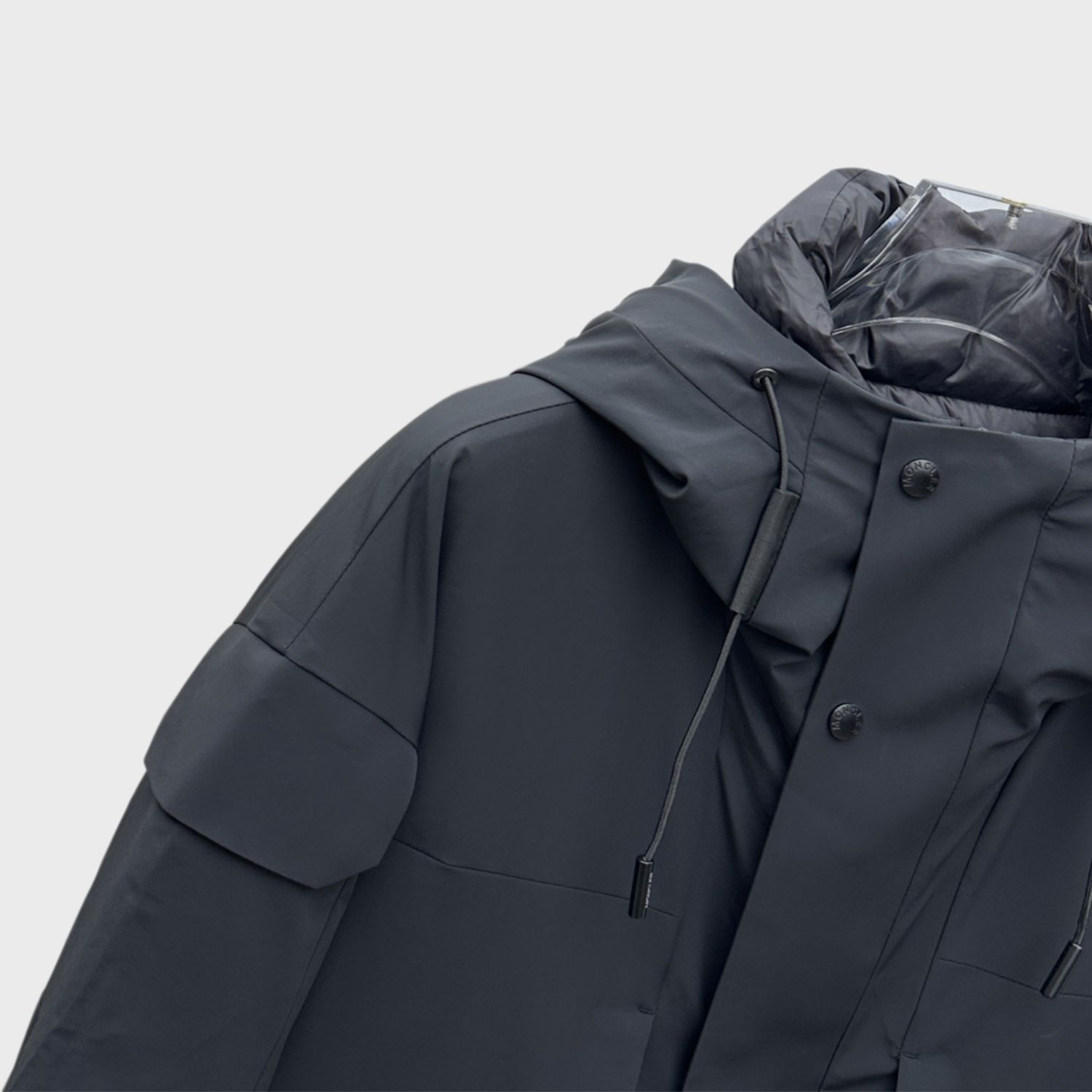 Moncler Technical Hooded Jacket Black For Men