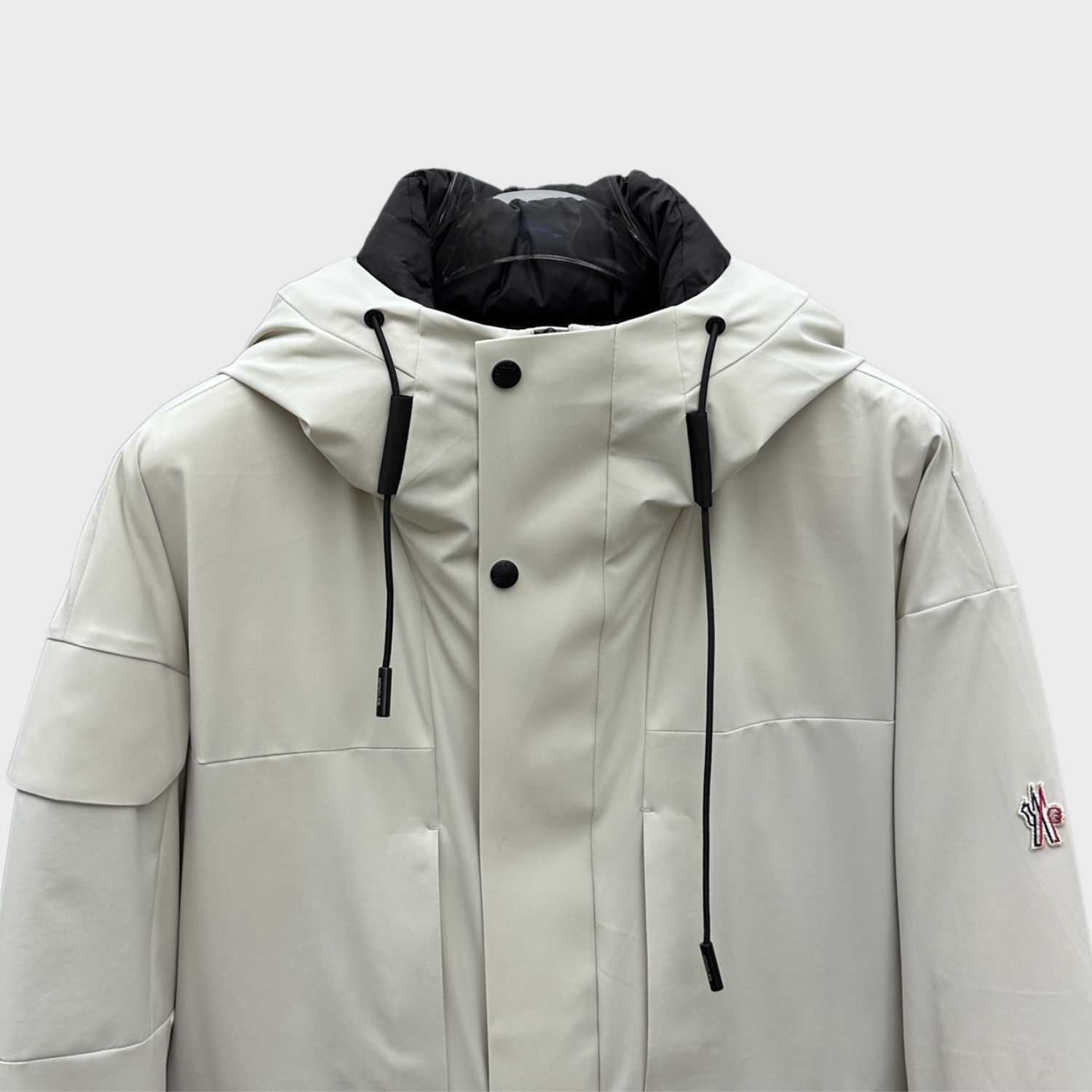 Moncler Technical Hooded Jacket White For Men