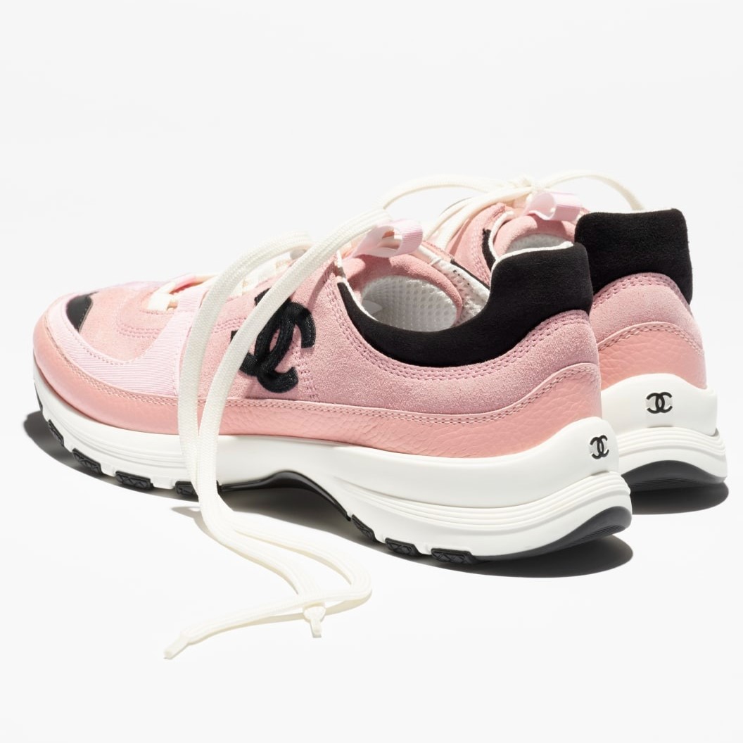 Ch**el Trainers Light Pink/Black For Women G47010-B23026-U6221