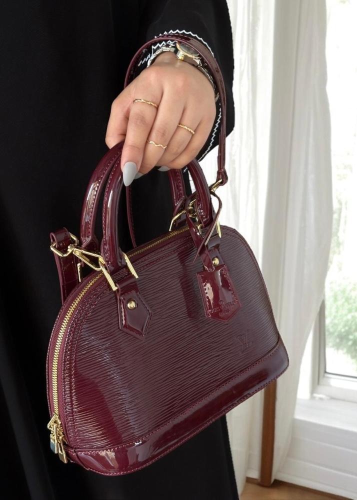 [True-to-ORIGINAL] L0vis Vvtt0n Alma BB Burgundy For Women 9.3in/23.5cm