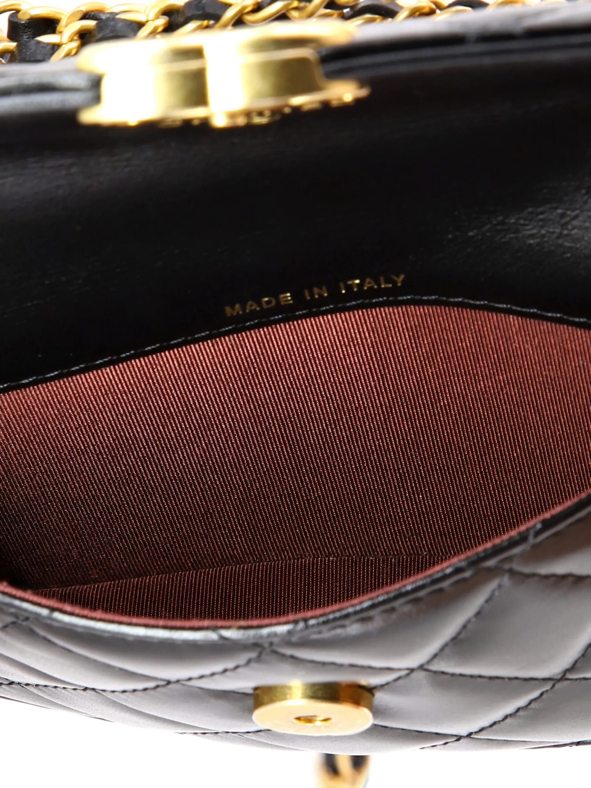 [True-to-ORIGINAL] Ch**el CO-CO Clutch With Chain 9.5cm/3.7in Gold Toned Hardware For Women Black