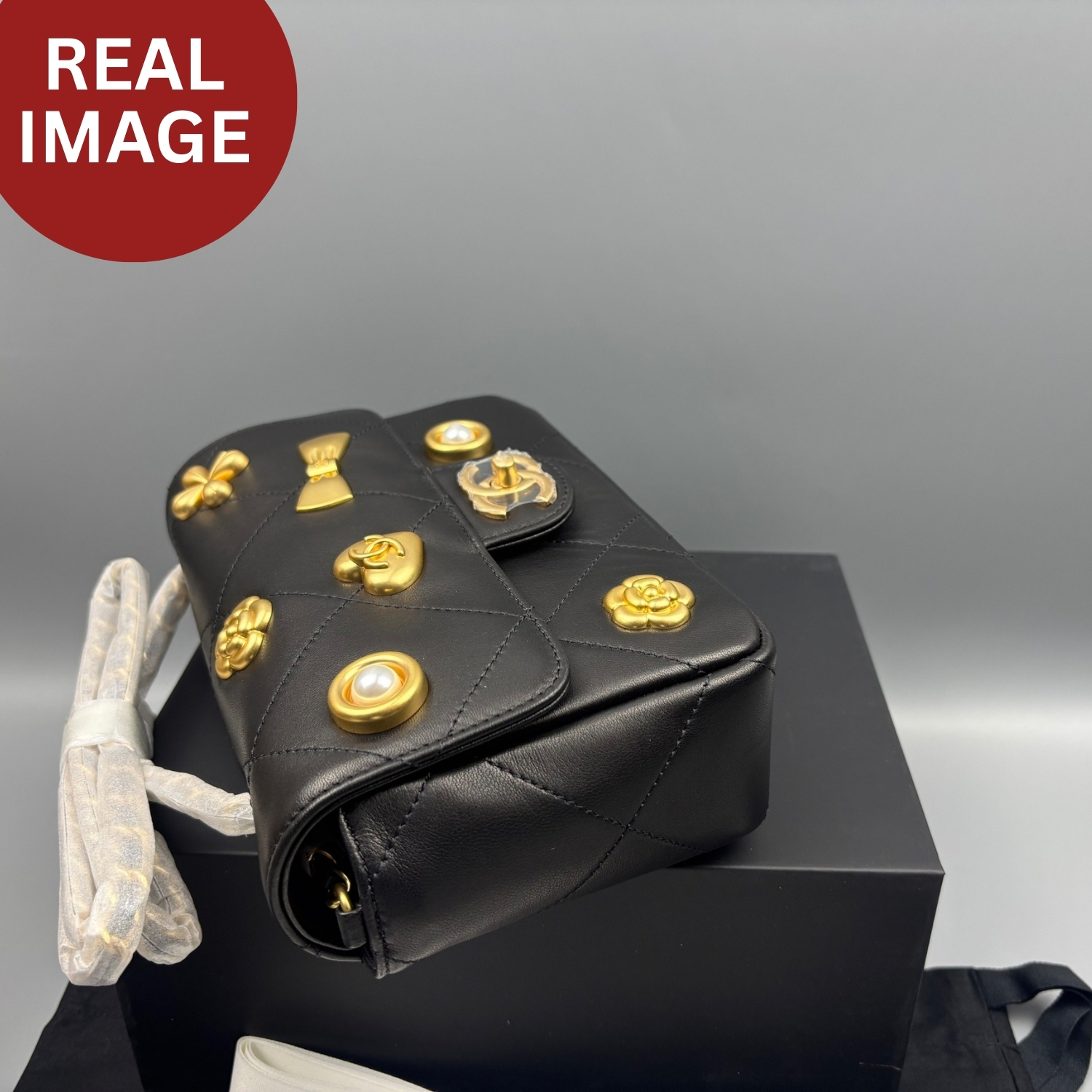 Ch**el Flap Bag Black For Women 7.5in/19cm AS5795 B22041 94305