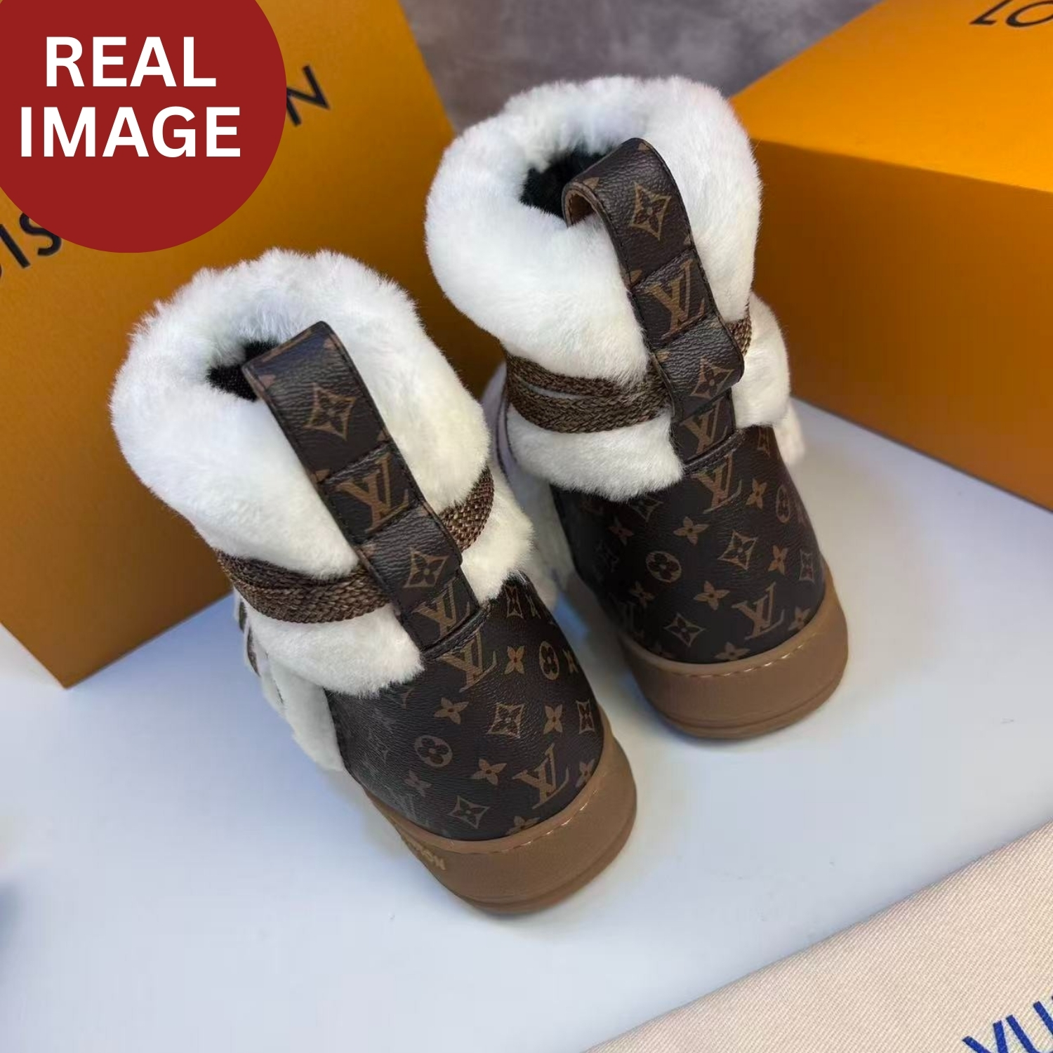 L0vis Vvtt0n LV Cloud Lace-Up Ankle Boots Sneaker Beige For Women 1AIV31