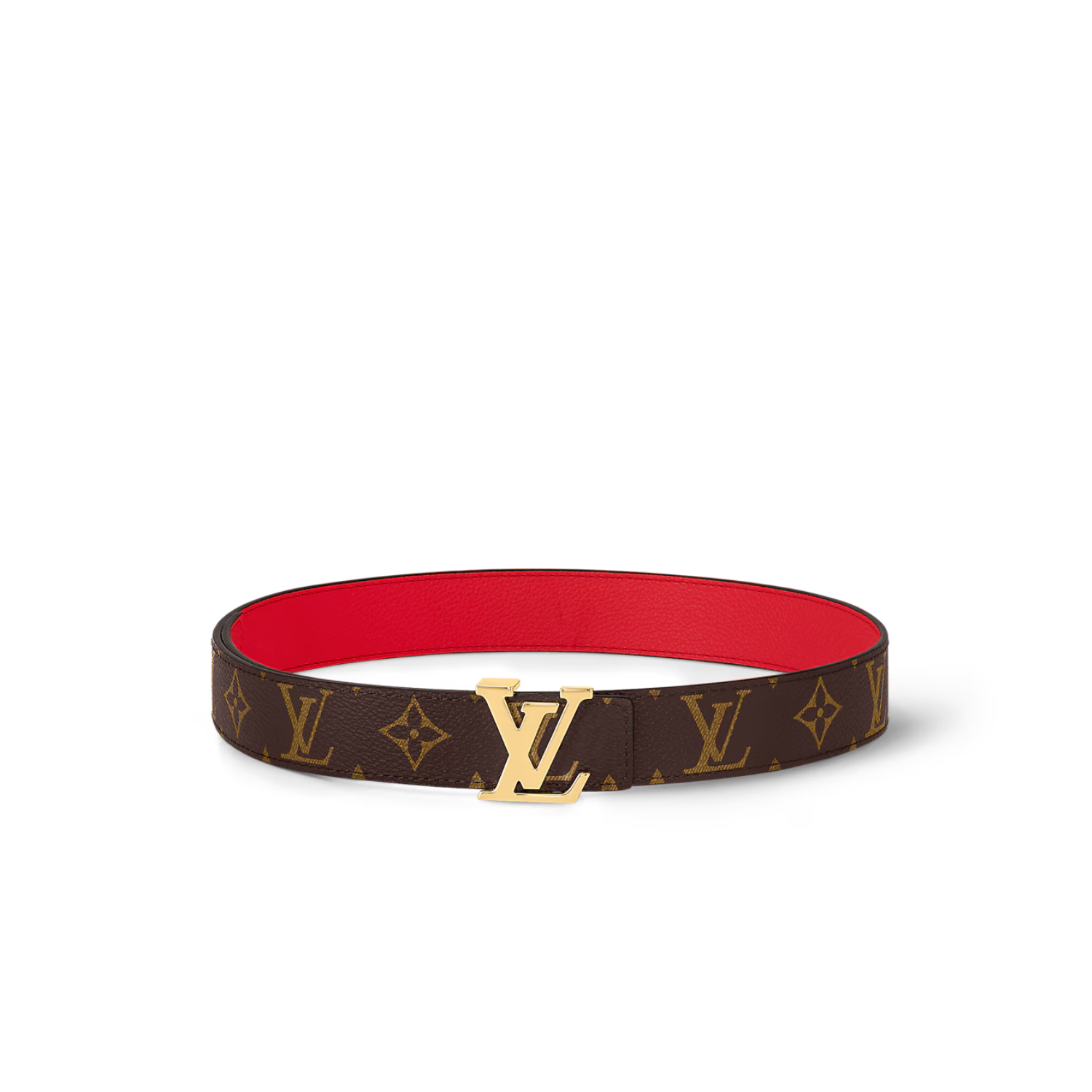 L0vis Vvtt0n LV Initiales 30mm Reversible Belt Red For Women M0322V